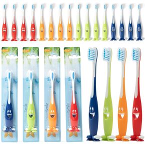 72 Pcs Bulk Pedo/Junior Toothbrush Suction Cup Base - Assorted Colors - Perfect for Dental Office Patient Give-Aways #21-527