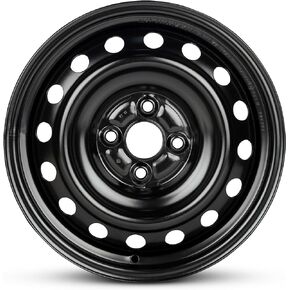 For 06-12 Toyota Yaris 12-19 Prius 15 Inch Black Steel Rim - OE Direct Replacement - Road Ready Car Wheel