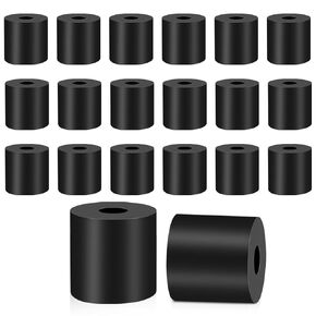 20Pcs Rubber Spacer 1" OD x 3/8" ID x 1" Thick, Anti Vibration Rubber Bushing, Round Neoprene Rubber Washers for Car,Motor,Bars Accessories