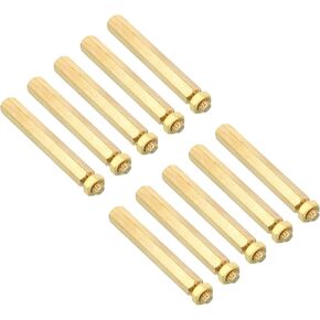 PATIKIL 50mm+6mm M5 Standoff Screws, 10 Pack Brass Hex PCB Standoffs Nuts for Motherboards, Computer Cases, Circuit Boards, Electronics, Gold Tone in Saudi Arabia