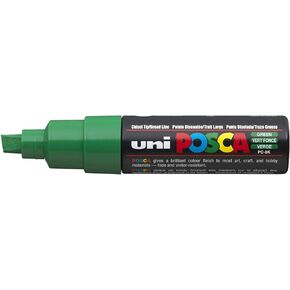 UNI POSCA PC-8K CHISEL TIP MARKER PEN- GREEN (BOX OF 6)