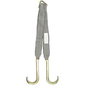 Mytee Products Tow Straps V Bridle 3 "x 24" w / 15 "Long Shank J Hooks 5400 lbs حمل العمل | حزام الاسترداد V لاستعادة هادم السيارة، حامل متعهد نقل السيارة