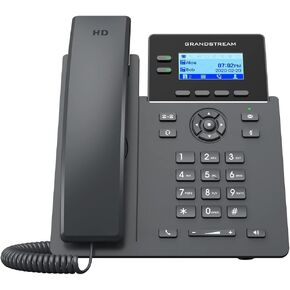 Grandstream GRP2602P IP Phone | 2 Lines, 4 SIP Accounts | 2.4-Inch LCD Display | Dual-Port 10/100 Ethernet with Integrated PoE | Power Adapter Not Included
