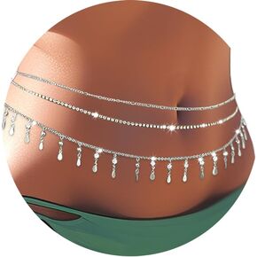 Waist Chain Body Chains for Women Sexy Bikini Belly Chains for the Waist Jewelry Adjustable Layered Golden Waist Chains for Women