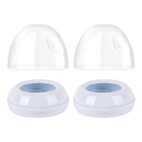 2-Pack Baby Bottle Rings and Caps for Philips Avent Natural Bottles, Baby Bottle Lids & Baby Bottle Replacement Screw Ring Collars, Baby Bottle Nipple Rings for Avent Natural Plastic and Glass Bottles