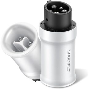 محول تيسلا إلى J1772، 80 أمبير 250 فولت بحد أقصى صغير وخفيف الوزن J1772 EVs محول J1772 EVs لموصل الحائط المحمول لشاحن Tesla Destination، أبيض in Kuwait