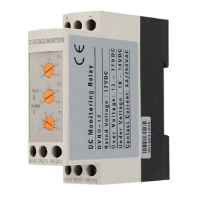 DVRD Voltage Monitoring Relay DC 12V/24V/36V/48V Over-Voltage and Undervoltage Protector Relay(DC12V)