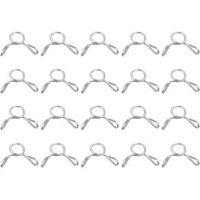 uxcell Fuel Line Hose Clips, 100pcs 10mm ID Fit 11-11.5mm OD Hose 304 Stainless Steel Water Pipe Air Tubing Spring Hose Clamps for Motorcycle Scooter