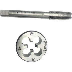 M12x1.5 مجموعة الصنبور والقالب LH اليد اليسرى آلة مخددة مستقيمة M12 x 1.5 متري موضوع الحنفية يموت، M12 x 1.5 مجموعة الصنبور جولة يموت اليد اليسرى أداة خيوط in Saudi Arabia