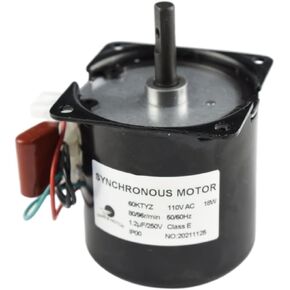 CHANCS Mini Gearbox Electric 60KTYZ 110V 5-6RPM Torque 40Kgf.cm Synchronous Reduction Motor Reversible Speed Reducing Gear Motor