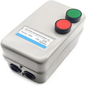 Magnetic Electric Motor Starter 220V 4KW 5.5HP 3 Phase or Single Phase Magnetic Switch Motor Starter Fit for Air Compressor Electric Motor Switch
