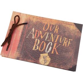 Scrapbook Photo Album, 40 Pages DIY Hand Made Album Scrapbook Movie Up Travel Scrapbook for Anniversary, Wedding, Travelling,etc(My)