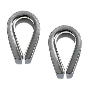 US STAINLESS Stainless Steel 316 5/16" (8mm) Wire Rope Thimbles Heavy Duty Marine Grade for Rope Size 5/16" 2 Pieces
