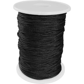 1PC Black 2mm Braided Lift Shade Cord Lifting Rope Braided Lifting Rope for Venetian Blind Repair and DIY Handicraft Projects