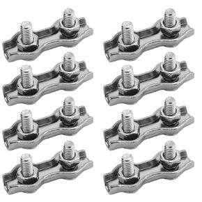 20PCS M3 Single Wire Rope Clip 304 Stainless Steel Simplex Bolt Cable Clamp for 1/8 Inch Diameter Wire Cable,M3 Poly Rope Connector, M3 Single Wires Splicer Connector