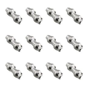 12PCS Cable Clip Wire Rope Fastener Clip M2 Duplex Wire Rope Clip Suitable for Clothesline Tent Rope Garden Line and Shade Sail