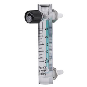 Oxygen Flowmeter,Air Flowmeter Oxygen Air Flow Meter,Lzq5 Flowmeter 2.5-25Lpm Flow Meter with Control Valve for Oxygen/Air/Gas