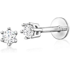 RS Pure by Ross-Simons 0.10 ct. t.w. Diamond Flat-Back Stud Earrings in Sterling Silver