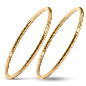 Handmade 1mm 14K Gold Filled Ring for Women & Girls Thin Gold Ring Dainty Cute Stacking Stackable Band Non-Tarnish | (1 Pack, 5)