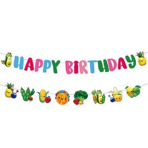 لافتة عيد ميلاد فاكهة حسية من Hey One Bear، زينة لحفلات عيد الميلاد الأول، إكليل الفاكهة الحسية للأطفال الصغار|البنات in Kuwait