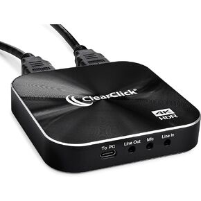 ClearClick 4K HD Video Capture Box Ultimate (إصدار USB) - التسجيل والبث المباشر 4K30 أو 1080P من أنظمة الألعاب 4K60 HDR HDMI وكاميرات الفيديو وDSLRs in Kuwait