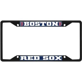 Fan Mats 31299: Boston Red Sox Metal License Plate Frame Black Finish