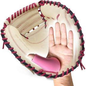 Catcher's Thumb Shield Baseball Thumb Guard for Baseball & Softball Catchers Thumb Protector for Baseball Catcher Gear Training Aid Catcher Accessories Reduce Sting - Pink