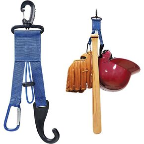 Baseball Softball Gear Hanger Dugout Organizer -Multipurpose Hanging Buckle Metal Hangers for Hold Outdoor Sports Equipment, Camping, Gloves, Helmets, Bats, Water Bottle Holder (Black)