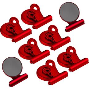 DIYSELF 8Pack Magnet Clips, Strong Fridge Magnets Clips, Heavy Duty Refrigerator Magnets, Clip Magnets for Whiteboard, Office, Photo, Classroom Organization Supplies, Magnetic Clips (8 Blue)