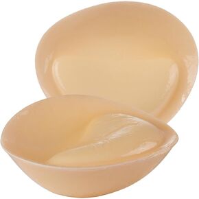 Double-Sided Sticky Bra Pads Breathable Adhesive Cups Push Up Sticky Inserts for Bra Inserts Breast Enhancer Beige