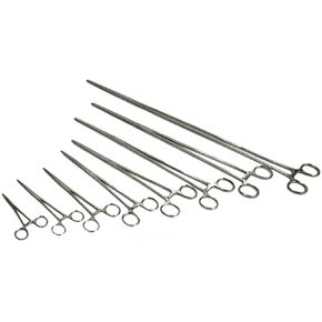 9" Long Straight Hemostat Forceps - Stainless Steel Locking Tweezer Clamps - Ideal Hemostats for Nurses, Fishing Forceps, Crafts and Hobby,