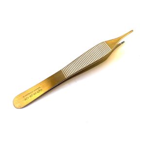 Adson Brown Tissue Forceps 9 x 9 Teeth Straight German Stainless Steel CE