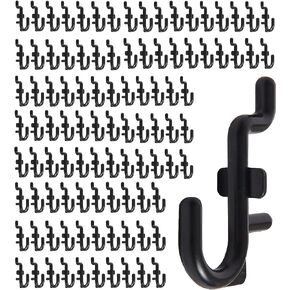 Folding Peg Board Display Stand For Vendors Included 40 Hooks - Jewelry Display For Craft Show - Tabletop Pegboard Earring Display For Vendor Events - Necklace Display Rack For Selling (Black)