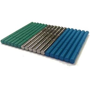 Assorted Cylinder Push-Pin Magnets,Colorful,Whiteboard,Office & Home,Map Pins,Assorted Colors of Blue,Green & Silver,Magnetic,Kids, School,Classroom,Tiny,Fridge,Board & Markers - MapMagnets