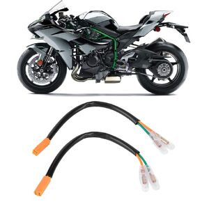 Turn Signal Wiring Adapter, Motorcycle Indicator Adapter Cable Motorbike Signal Wire Turn Signal Wiring Connector Headlight Tail Light Conversion Kits for Kawasaki Z125 Z250 Z300 Z650 Z900