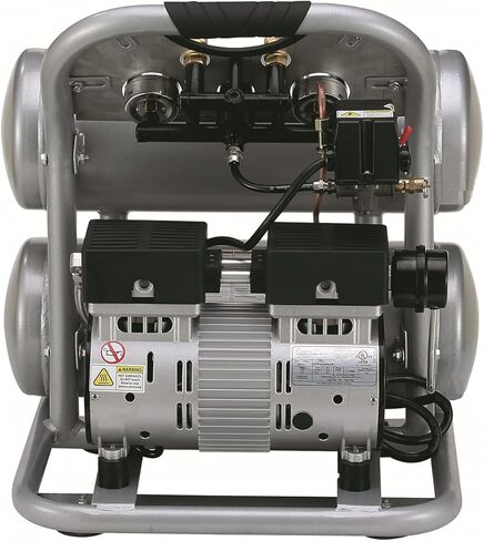 كاليفورنيا اير تولز 4610ACH فائقة الهدوء وخالية من الزيوت 1.0 حصان، 4.6 جالون. ضاغط هواء بخزان مزدوج من الألومنيوم مع خرطوم هواء هجين مقاس 25 بوصة in Kuwait