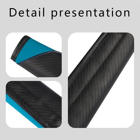 Car Seat Belt Cover, Carbon Fiber Safety Seatbelt Shoulder Strap Covers, Diamond Crown Gear Shifter Cover, Car Safety Strap Covers Car Interior Accessories Fit for Cars, SUVS, Trucks (Black) in Kuwait