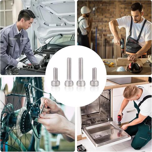 1110PCS M3 x 4/5/6/8/10/12/14/16/18/20/25/30mm Socket Cap Screws, Stainless Steel Socket Hex Head Cap Flat Washers Machine Screws, Screws and Nuts Assortment Kit with Allen Wrench in Saudi Arabia