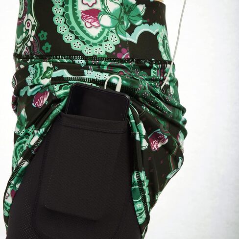 تنانير التنس للنساء مع جيب جولف سكورت، تنانير رياضية نشطة، تنورة رياضية بجيوب جولف (XL، طباعة زهرة الكاجو #) in Kuwait