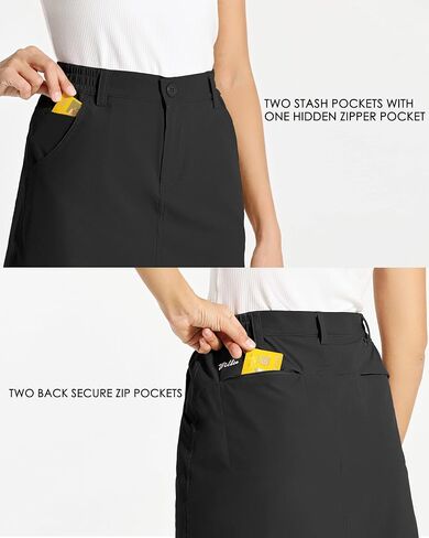 Willit Women's Golf Skort Skirt 18" Outdoor Casual Skort UPF 50+ Quick Dry Lightweight Skort Zip Pockets in Saudi Arabia