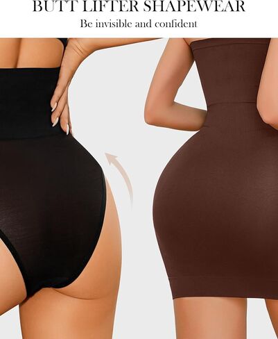OLIKEME Shapewear Tummy Control Underwear Super High Waisted Butt Lifter Panties Wide Girdle Body Shaper Briefs for Women in Saudi Arabia