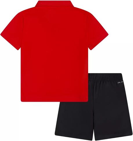 Nike Little Boys Dri-Fit Polo T-Shirt And Shorts 2 Piece Set (R(86L972-R0P)/B, 6 Years) in Saudi Arabia