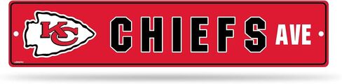 Rico Industries NFL Kansas City Chiefs Street Sign, Plastic, 5 x 24-inches in Saudi Arabia