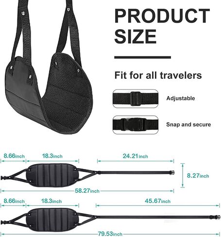 Travel in Comfort with Our Airplane Footrest - Must Have Travel Essentials for Flying, No Clashing Foot Hammock & Portable Plane Leg Rest,Including Travel Pillows for Sleeping Airplane in Saudi Arabia