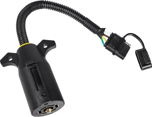 7 Pin Trailer Plug,7 Way Trailer Plug with IP68 Waterproof Seal,Trailer Light Adapter Compatible with All Standard 7-Way Trailer Sockets in Saudi Arabia