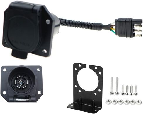 4 إلى 7 طريقة RV مقطورة وصلة إضاءة سلكية محول محول لسيارة شاحنة وصلة مقطورة مع مقبس توصيل تصاعد قوس in Kuwait