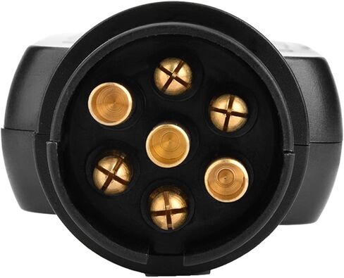 جهاز اختبار التوصيل الدائري للمقطورة بـ 7 اتجاهات، دائرة سلك الضوء لقطر المقطورة 12 فولت، موصل قابس اختبار الأسلاك الزرقاء، أداة تشخيص أسلاك وصلة المقطورة للشاحنات والمعسكرات الترفيهية (قابس الاتحاد الأوروبي) in Kuwait