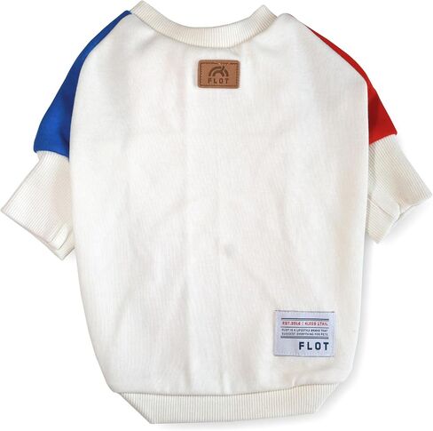FLOT Designer Dog Sweatshirt Premium Materials Tailored Fit Sweater Trendy Designed and Made in Korea (Red/Blue) Small in Saudi Arabia