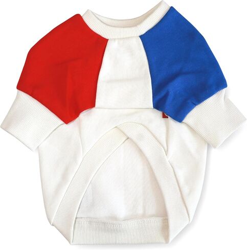 FLOT Designer Dog Sweatshirt Premium Materials Tailored Fit Sweater Trendy Designed and Made in Korea (Red/Blue) Small in Saudi Arabia