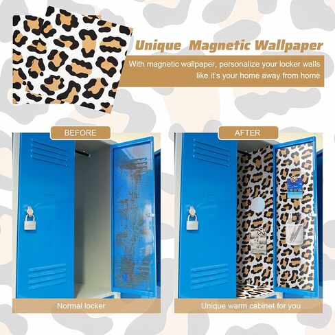 15 Pieces Magnetic Locker Wallpaper School Locker Magnetic Wallpaper Trimmable Locker Decor Removable Magnetic Sticker Decorative School Locker Covering Locker Decorations Girl and Boy School Office in Saudi Arabia